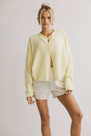 Maci Cardigan in Yellow - FINAL SALE