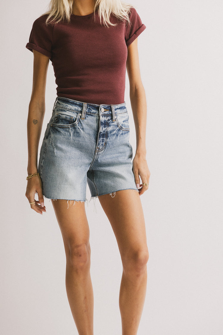 jean shorts medium wash