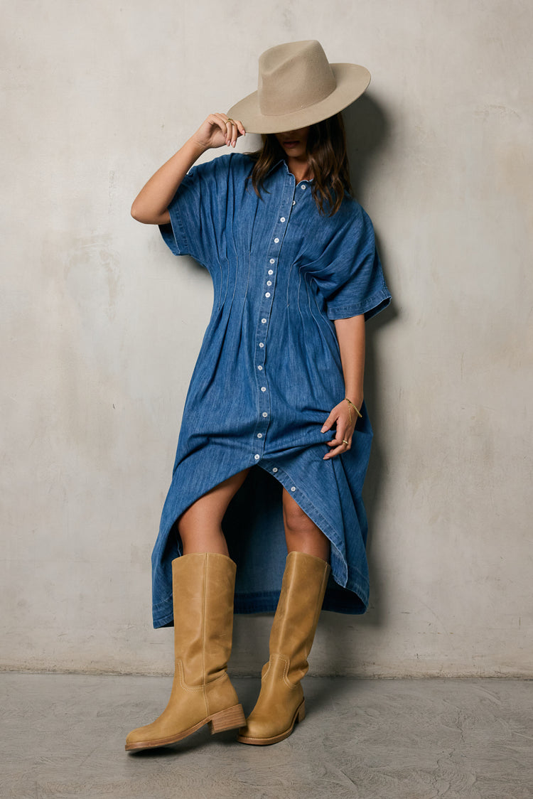 FRONT BUTTON DOWN DRESS 