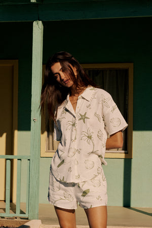 Sandy Linen Button Up