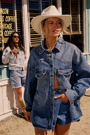 denim jacket with front pockets
