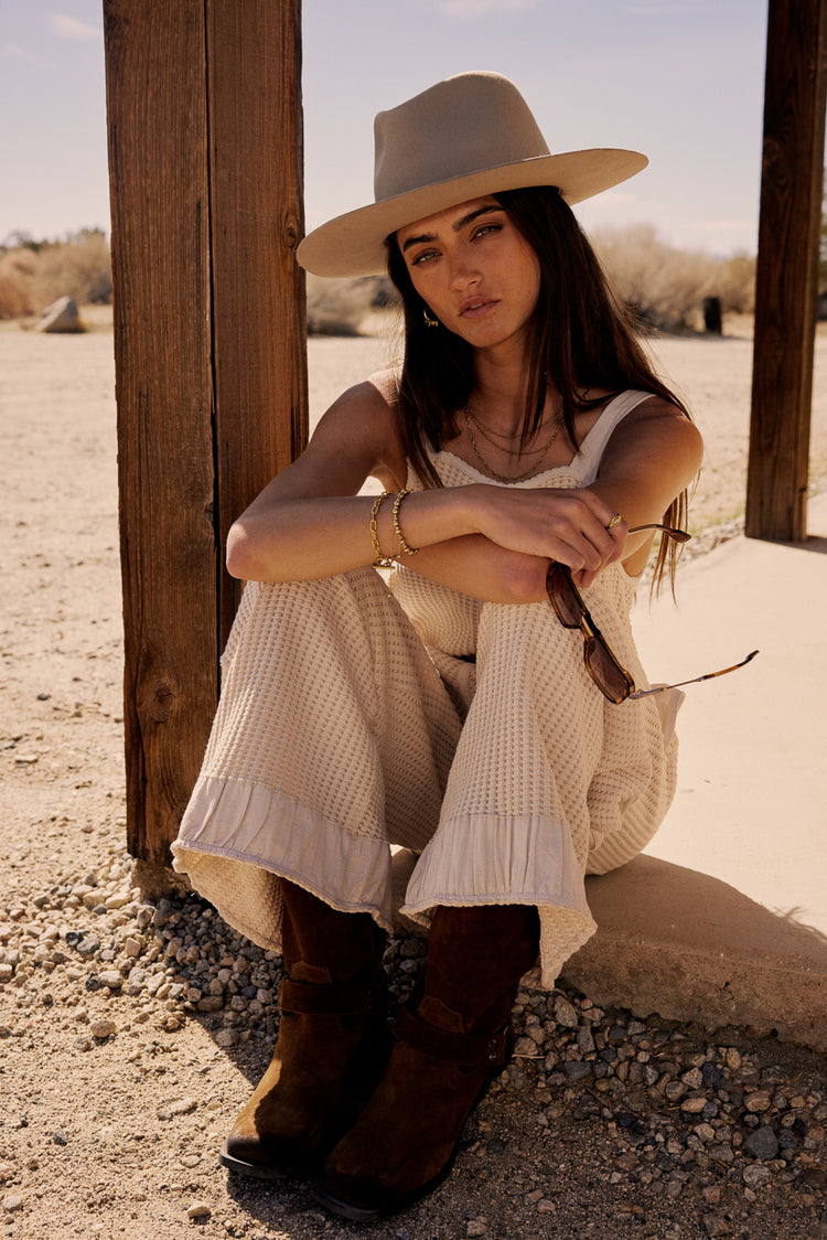 cream ruffle hem jumper