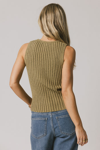 ribbed olive sweater
