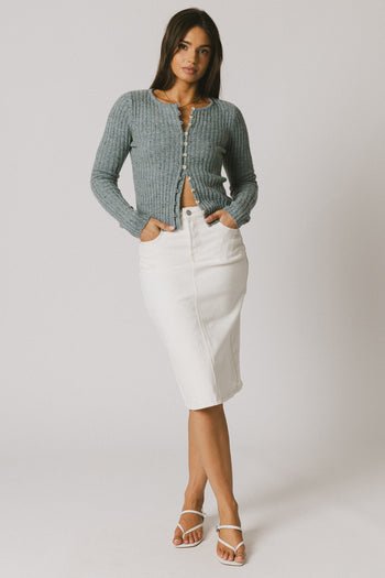 Hellen Knit Cardigan in Blue