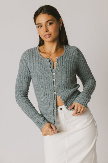 Hellen Knit Cardigan in Blue