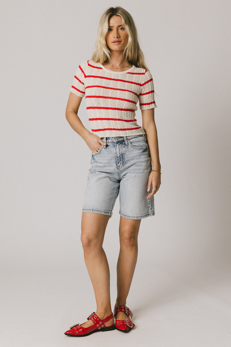 red striped sweater