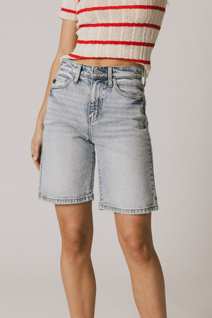 Quinn Light Wash Bermuda Shorts
