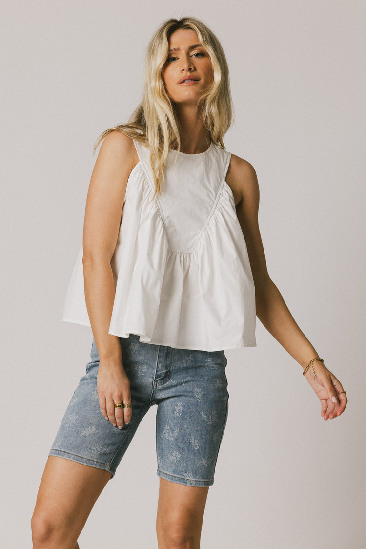 Alexsis Floral Denim Shorts