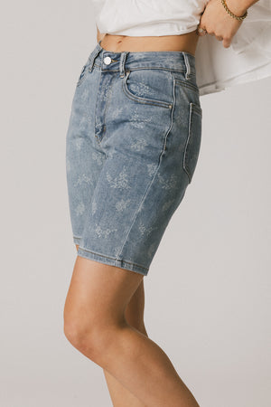 Alexsis Floral Denim Shorts