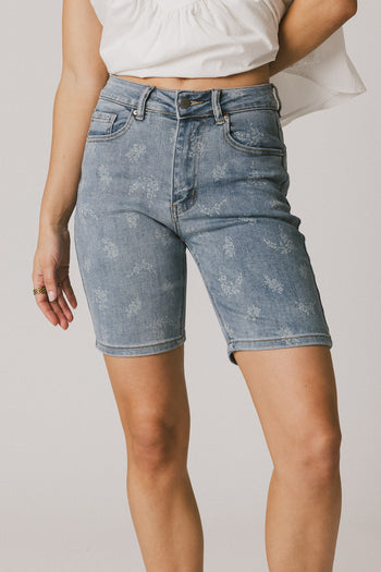 Alexsis Floral Denim Shorts - FINAL SALE