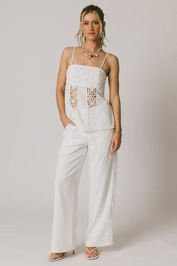 crochet white pants