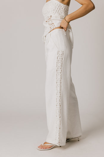 button and zipper closure slacks