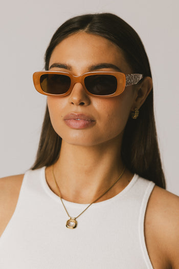 brown rectangle sunglasses