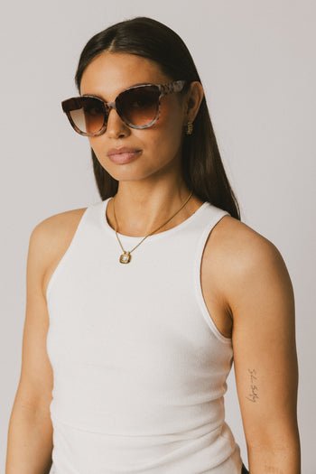 pink sunglasses with ombre lenses