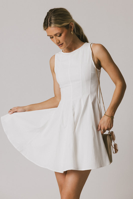 short sleeve textured dress
