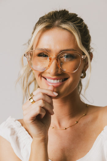 circle blue light glasses