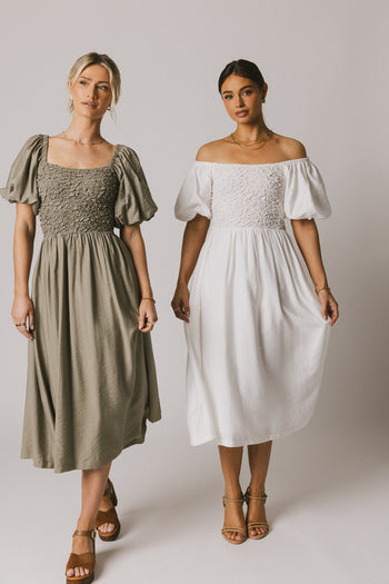 square neckline midi