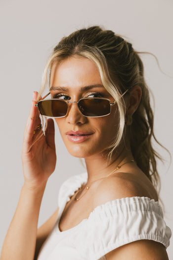 brown temple sunglasses
