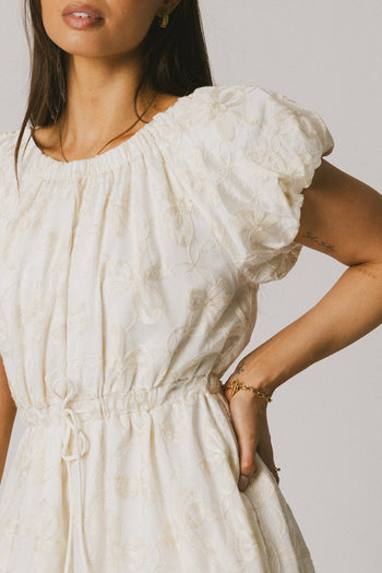 embroidered floral midi dress