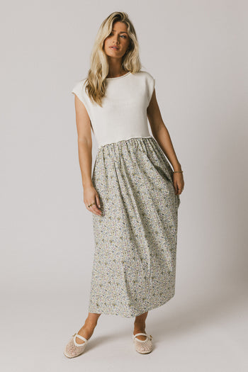 sweater bodice dress