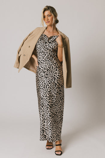 leopard printed maxi dress 