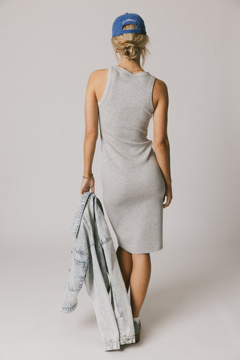 grey midi dress 