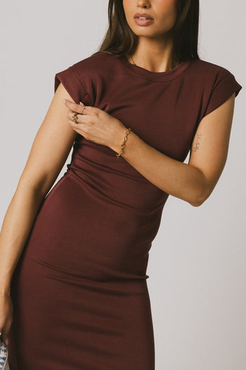 Lauren Tee Shirt Mini Dress in Berry - FINAL SALE