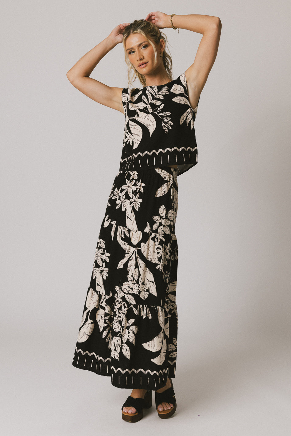 black linen top