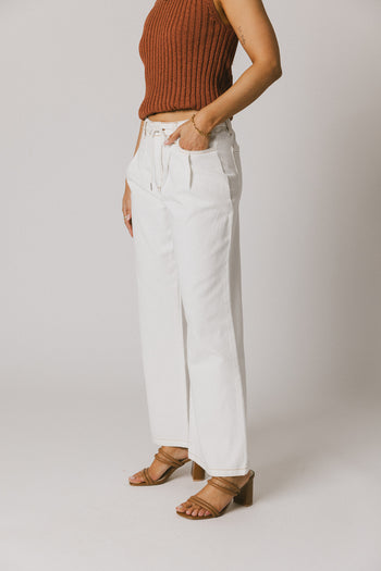 WHITE UTILITY PANTS