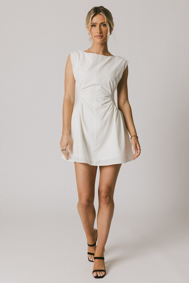 cinched mini dress