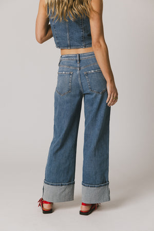 Fenna Cuffed Wide Leg Jeans