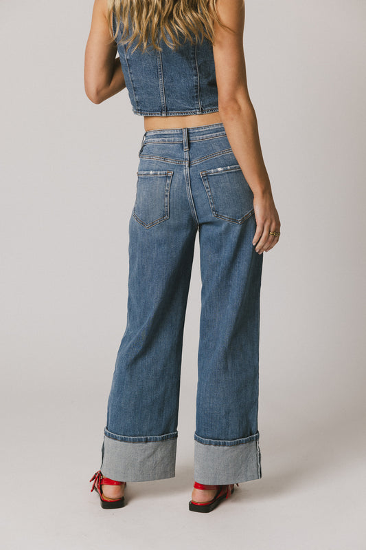 Fenna Cuffed Wide Leg Jeans