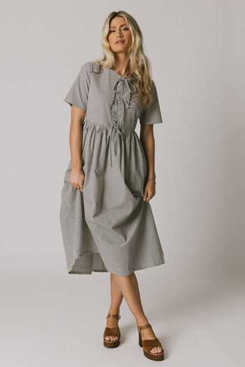 round neck midi dress