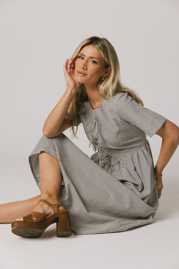 tie front bodice dress