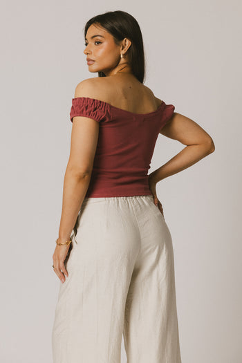 RIBBED TOP WITH SCOOP BACK 