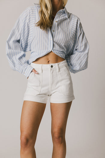 UTILITY WHITE SHORTS 