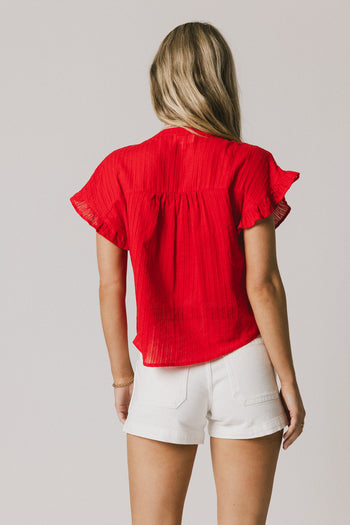 RELAXED FIT RED TOP 