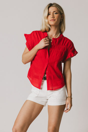 SHORT SLEEVE RED TOP 