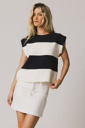 Camilla Striped Sweater in Navy