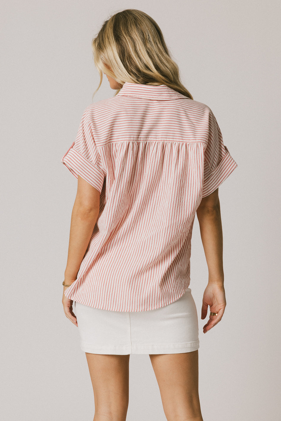 SHORT SLEEVE STRIPED TOP
