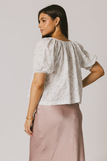 short sleeve lavender blouse