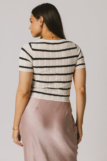 short sleeve navy top 