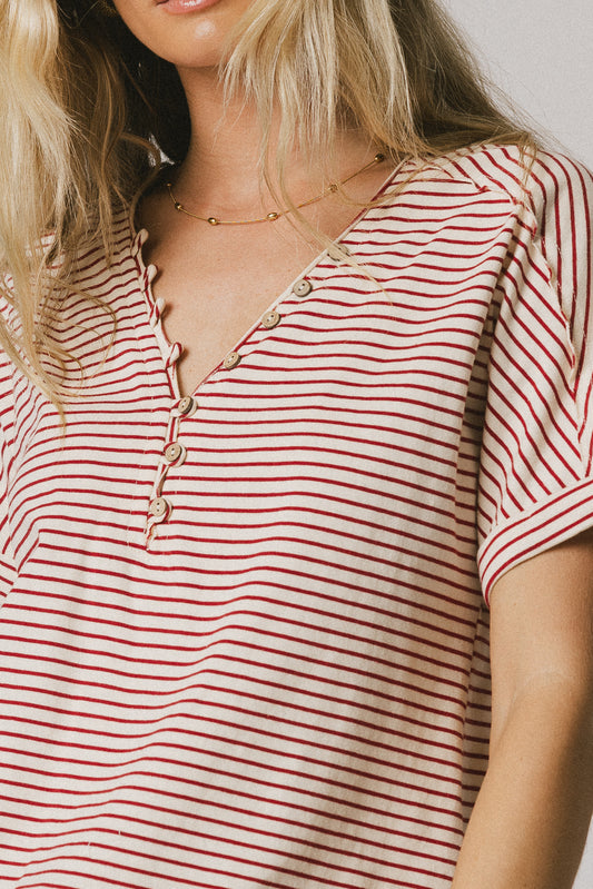 RED STRIPED SHIRT 