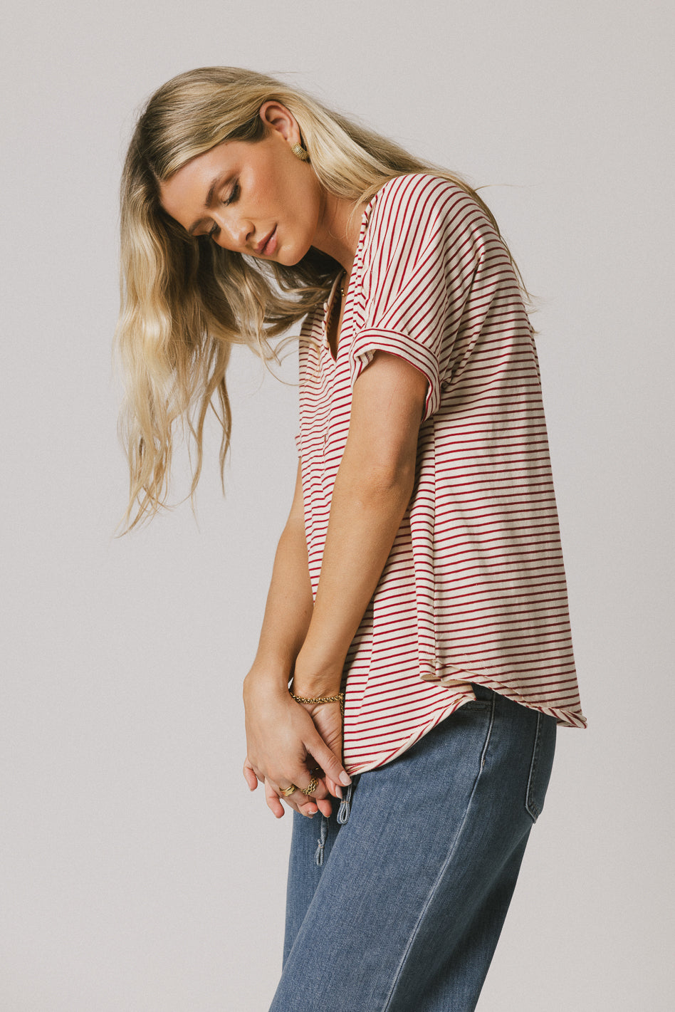 striped loose fit shirt 