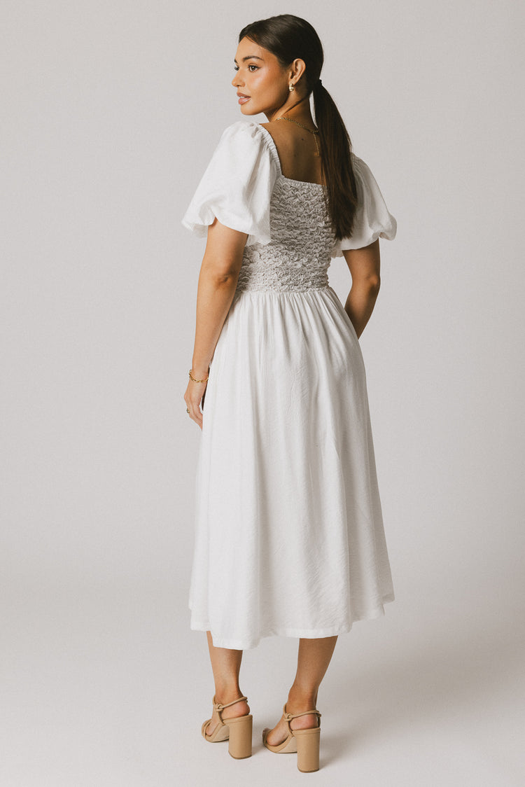 midi dress in white