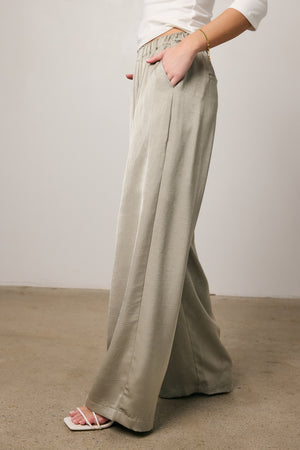 Maya Wide Leg Pants in Sage