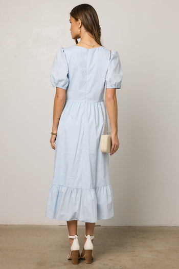 light blue midi dress