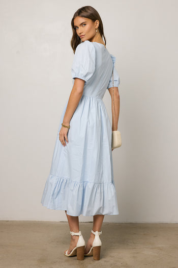 tiered midi dress