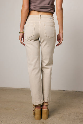 mid rise beige jeans