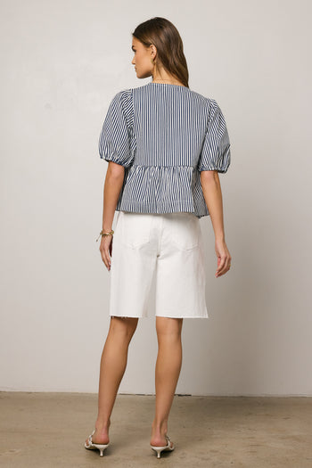 short sleeve peplum top